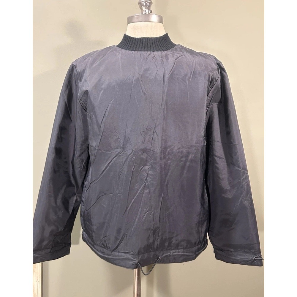 Klurk New York Pullover Mens Black Drawstring Boxy Minimal Mock Neck Sz Small